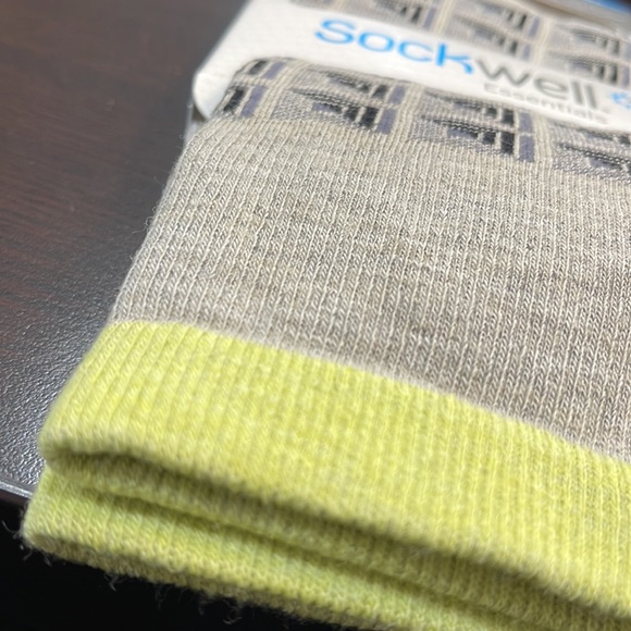 Sockwell men’s Cubist merino wool socks in barley - Picture 8 of 8